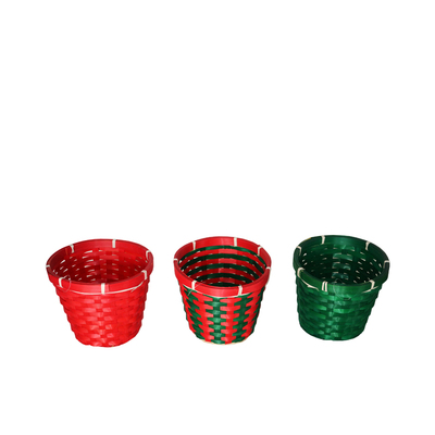 Handmade Christmas bamboo baskets