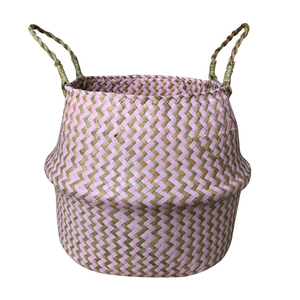 Natural materials, geometric patterns, hand woven seaweed baskets (14 sizes)