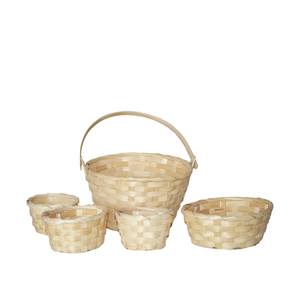 Handmade bamboo woven storage basket series