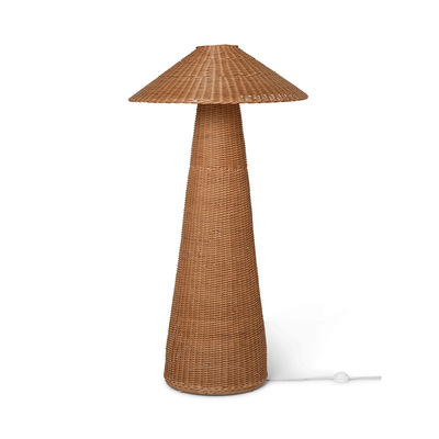 Natural rattan Nordic retro floor lamp