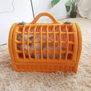 Rattan pet outdoor portable bag