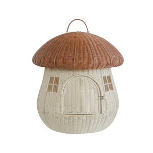 Mushroom House Vine Weaving Pet Nest -Version 1