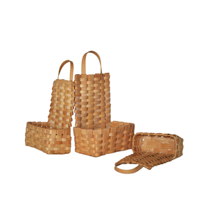 Handmade wooden chip weaving creative storage basket