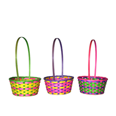 Easter Colorful Bamboo Weaving Basket- Version 2