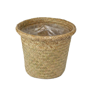 Handmade seaweed woven flowerpot