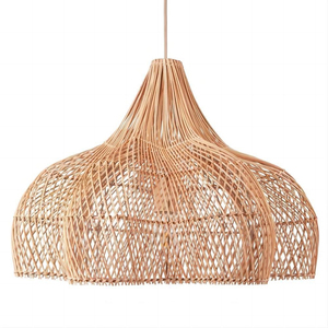 Natural rattan woven suction hanging dual-purpose lamp