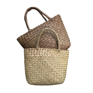 Retro style seaweed woven handbag