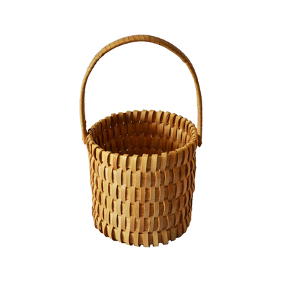 Exquisite hand woven oval wooden chip basket