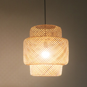 Natural bamboo woven chandelier lampshade - Type B