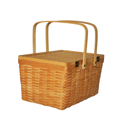 Handmade wooden picnic baskets